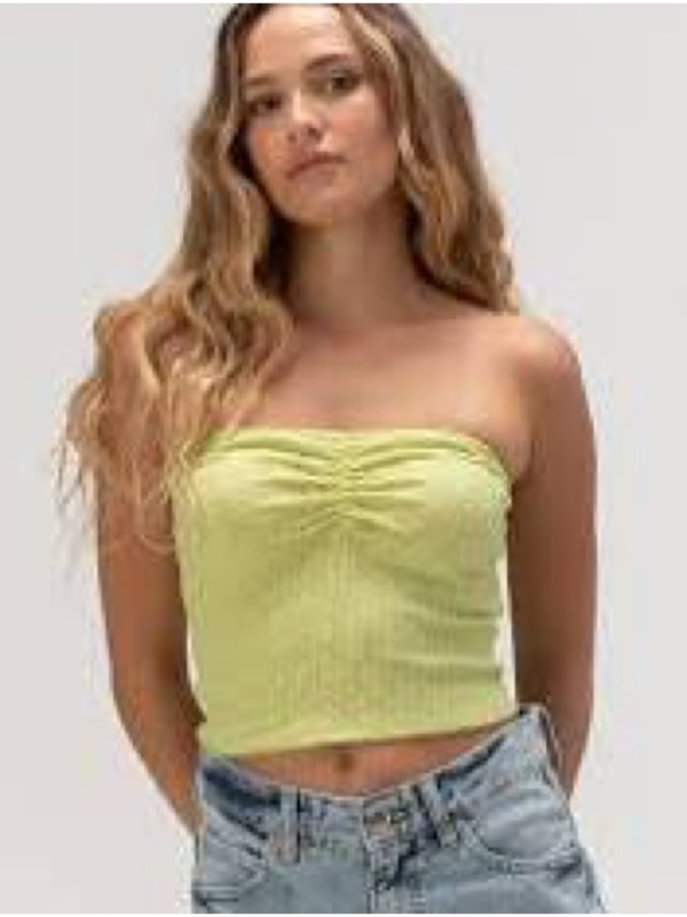 Billabong Kora Knit Lime Green Tube Top - Medium
